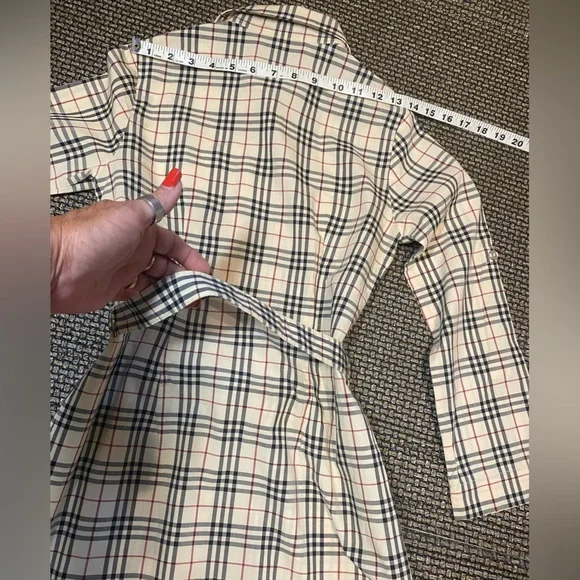 Burberry Nova Check BELTED Button Down Shirt Dress🔥NEW🔥Womens SM/Youth XL (12) - Picture 12 of 17